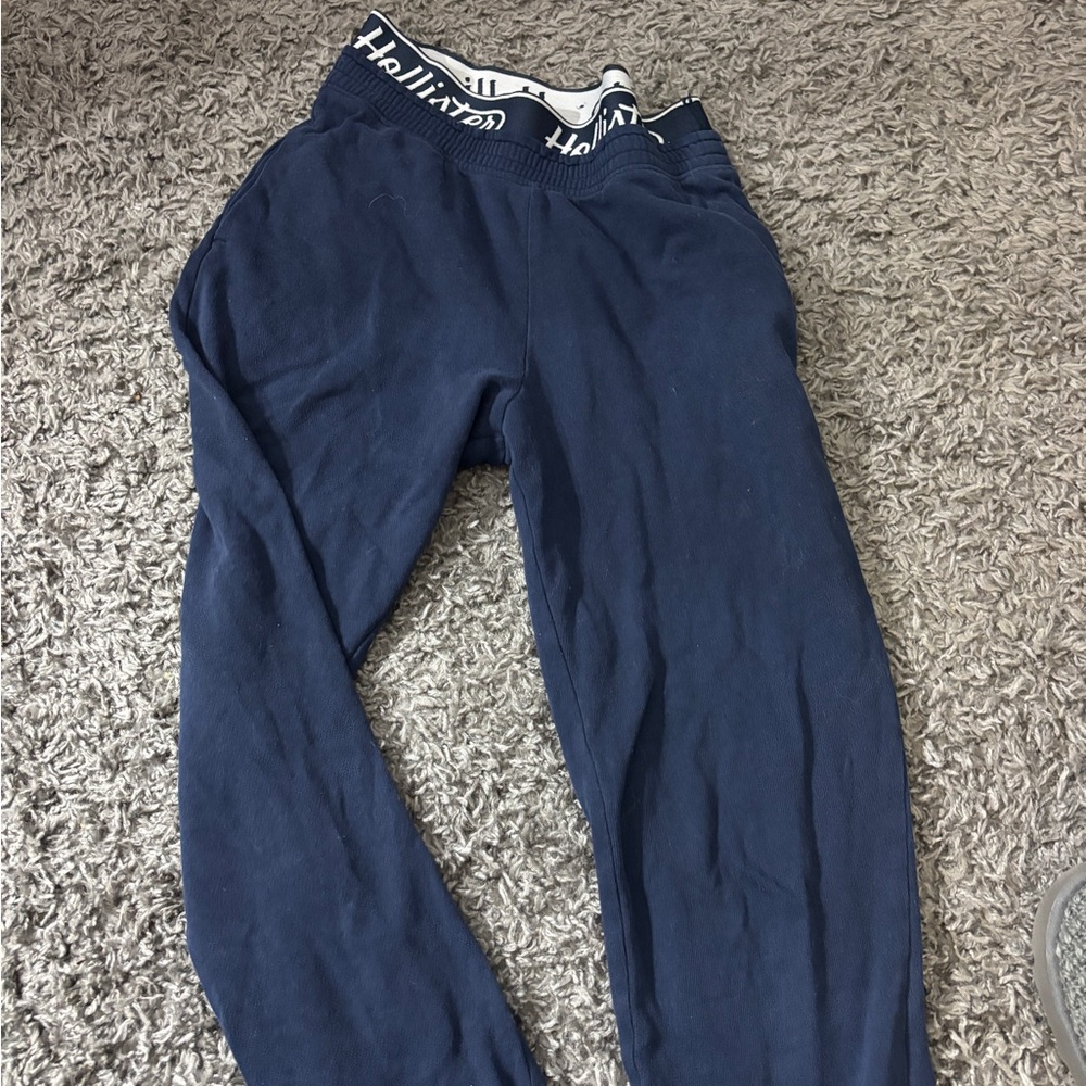 Hollister Navy Blue Joggers double banded